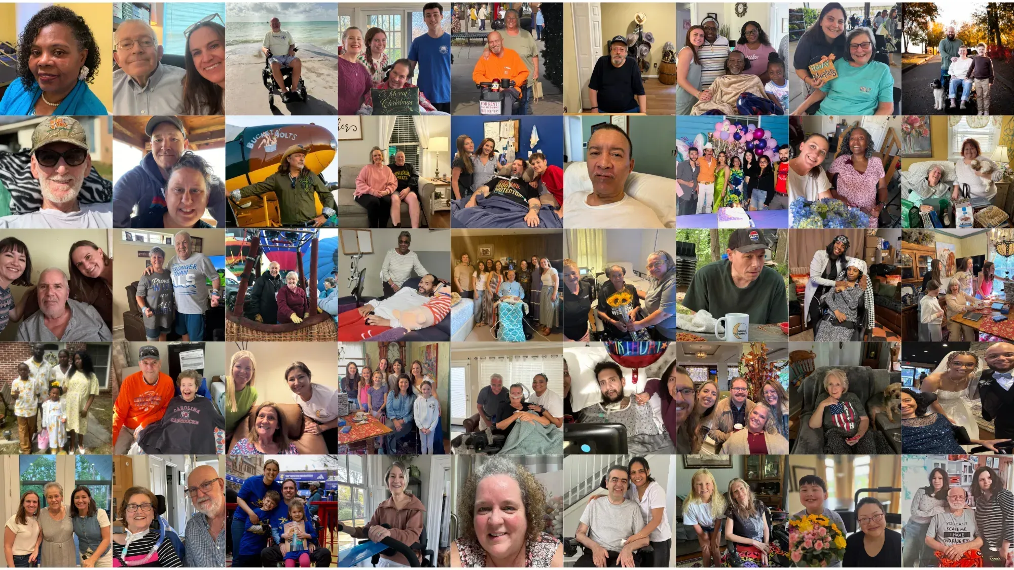 Collage of the foundation's 2026 grant recipients and their families